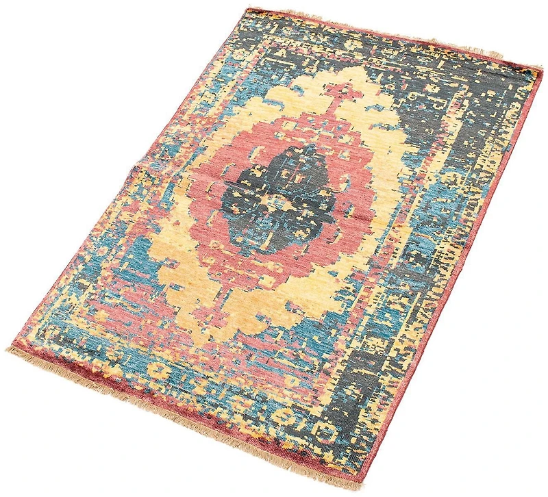 ECARPETGALLERY 4'8" x 6'7"  Transitional Jules Oushak Hand-knotted Area Rug for Living Room, Dining Room and Bedroom in Brown