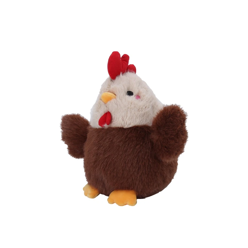 Façon de célébrer pâques Polyester 8 pouces, jouets en peluche de poulet brun -- Brown
