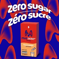 Mio Energy Peach Mango Energy Drink Mix, 2.4 G Packets, 10 Ct Box, Powders, 10pk