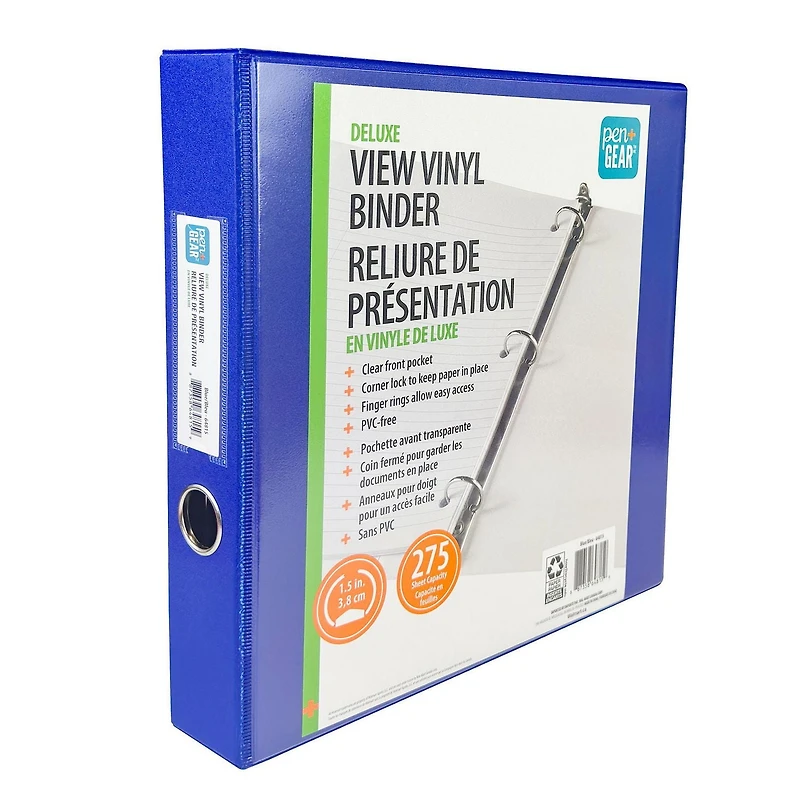 Pen + Gear Deluxe View Vinyl Binder