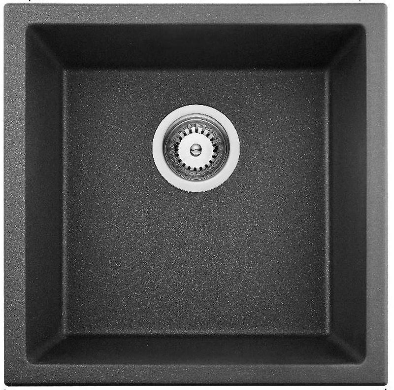 American Imaginations 30-in. W CSA Approved Black Granite Composite Kitchen Sink With 1 Bowl AI-29204
