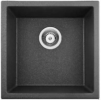 American Imaginations AI-29204 30 pouces Évier de cuisine composé de granit noir approuvé par CSA W avec finition composée de granit et calibre 16