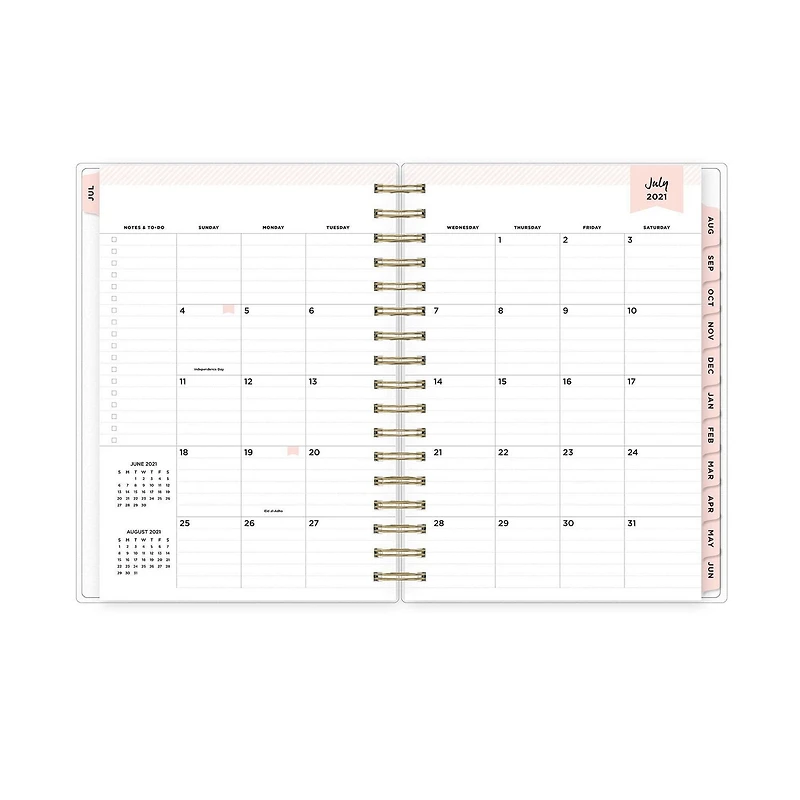 Agenda hebdomadaire/mensuel Day Designer Daisy Blush, format moyen, année 2021-2022