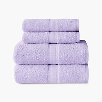 Ensemble de 4 pièces Mainstays Basics, 2 serviettes de bain, 2 serviettes à main, violet 100% Coton, 27x52, 16x26