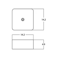 American Imaginations -in. W Above Counter Bathroom Vessel Sink For Wall Mount Wall Mount Drilling AI