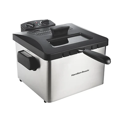 Hamilton Beach Friteuse de style professionnel, capacité 3 pintes, 1800 watts, acier inoxydable, 35035C