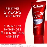 Colgate Optic White Advanced Teeth Whitening Toothpaste, Sparkling White – 73 mL, 73 mL