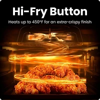 Friteuse à air Chefman TurboFry Touch 5.5L (6-Qt) Easy-View avec 4 préréglages de cuisson et bouton Hi-Fry 235°C (450°F) - Noir, Nouveau