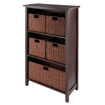 Milan 6pc Storage Shelf with Basket Set