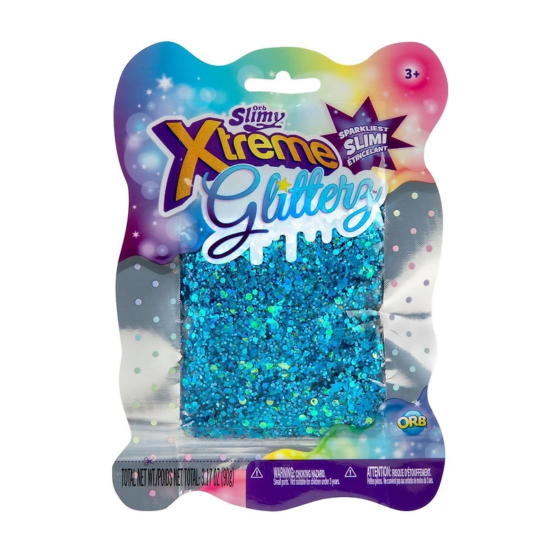 ORB Slimy™ Xtreme Glitterz Aqua, 90g of slimi