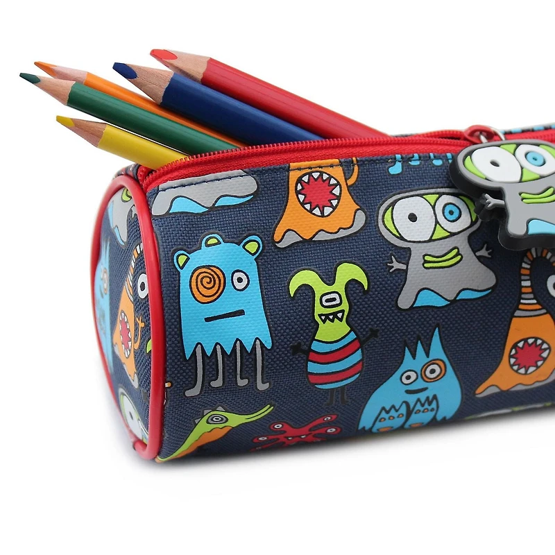 Pen+Gear Étui à crayons tube avec un design de monstres coloré