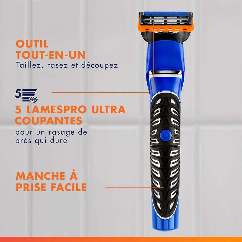 Gillette Fusion5 Styler Facial Hair Trimmer for Men, All-in-One Shave, Trim, and Edgeillette Trimmer for Men’s Grooming, 1CT