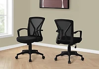 Monarch Specialties Office Chair, Adjustable Height, Swivel, Ergonomic, Armrests, Computer Desk, Work, Metal, Fabric, Brown, Contemporary, Modern