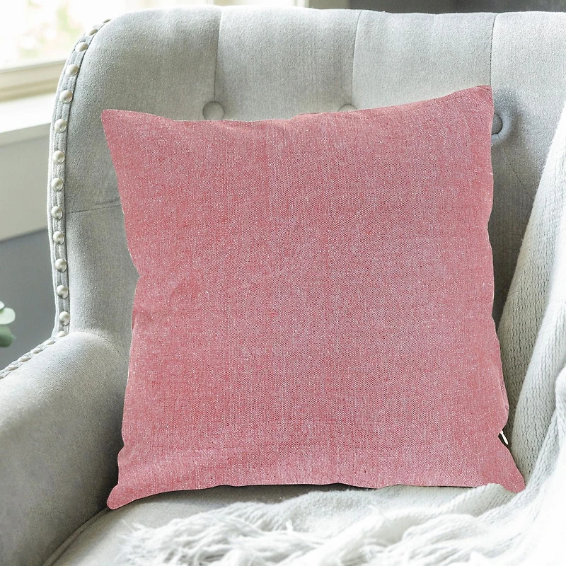 Chambray Cushion With Zipper Clay 18 X 18 - Set of 2