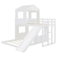 Noble House Wooden Twin Over Full Bunk Bed, Loft Bed,White