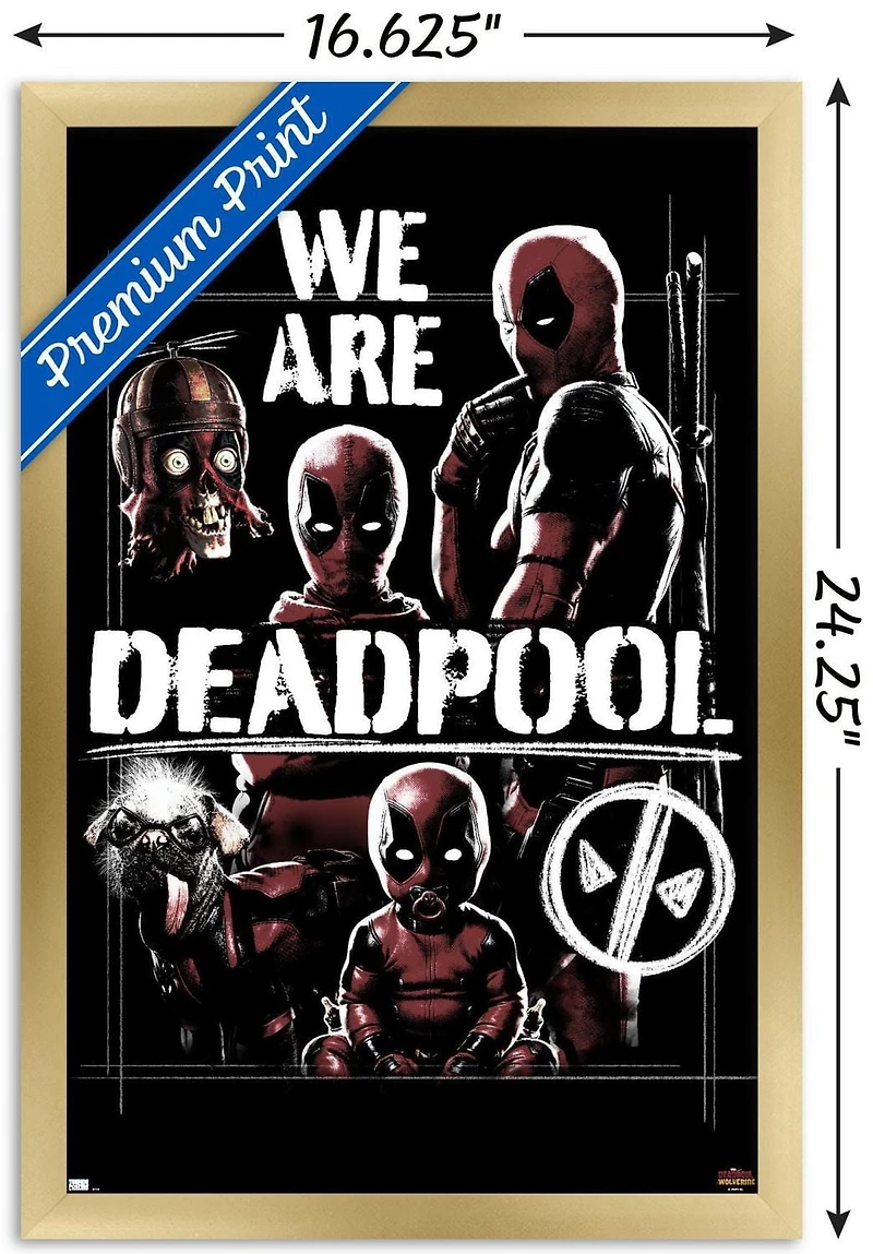 Marvel Deadpool & Wolverine - We Are Deadpool Wall Poster with Magnetic Frame