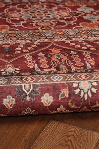 Neil 3' x 5' Washable Accent Rug, Garnet and Ivory