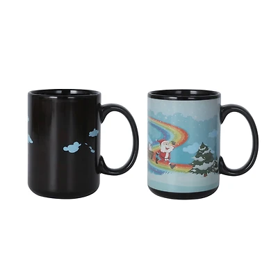 HOLIDAY TIME 440 ML GRES GRANDE TASSE <br>MODÈLE DE CHANGEMENT ACTIF À LA CHALEUR