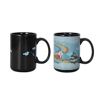 HOLIDAY TIME 440 ML GRES GRANDE TASSE <br>MODÈLE DE CHANGEMENT ACTIF À LA CHALEUR