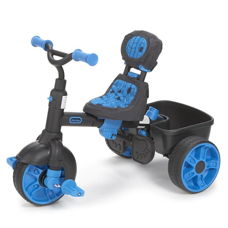 Tricycle 4 en 1, série de luxe, bleu fluo