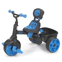 Tricycle 4 en 1, série de luxe, bleu fluo