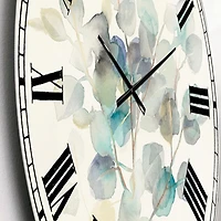 Designart Feuilles d'eucalyptus I horloge murale