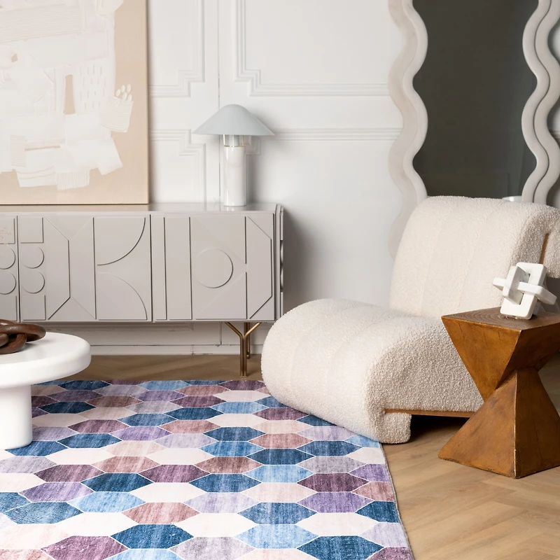 Tapis d'intérieur géométrique à carreaux Rug Branch