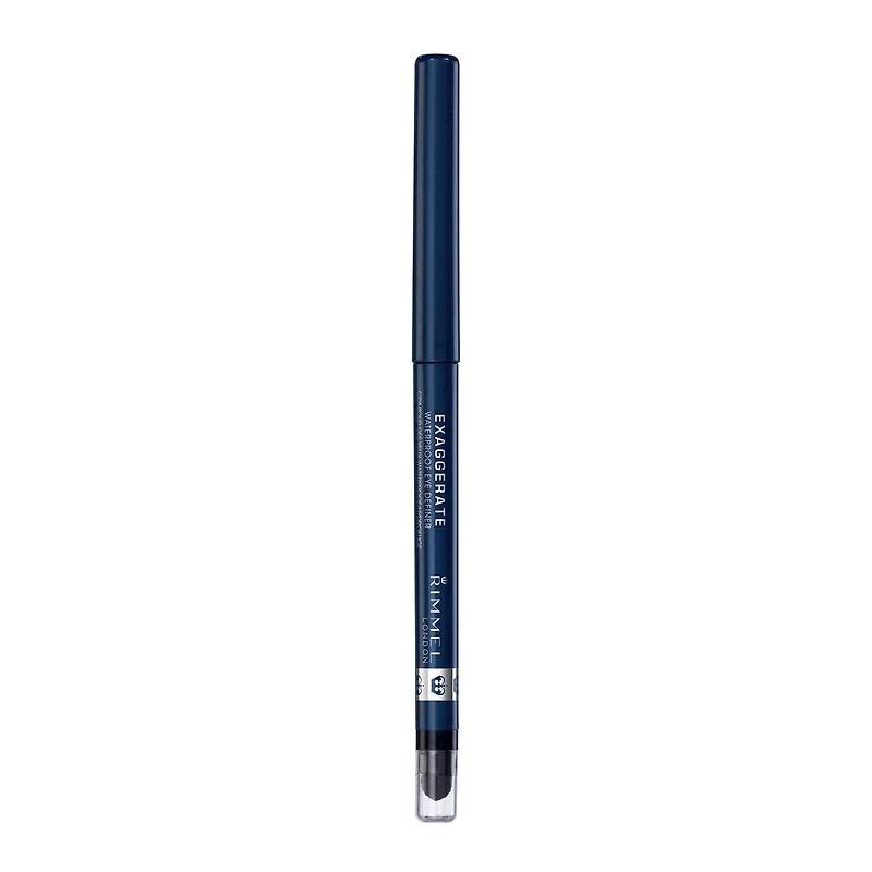 Rimmel Crayon précision hydrofuge Exaggerate, estompeur & taille-crayon intégrés, fini crémeux mat, tient jusqu'à 10H, 100% Sans Cruauté