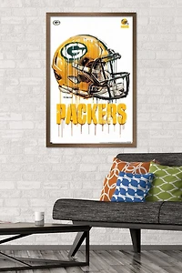 NFL Green Bay Packers - Drip Helmet 20 Wall Poster