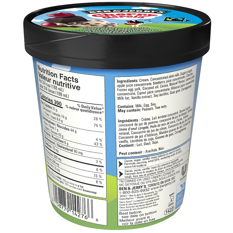 Crème Glacée Ben & Jerry's Cherry Garcia® 473 mL