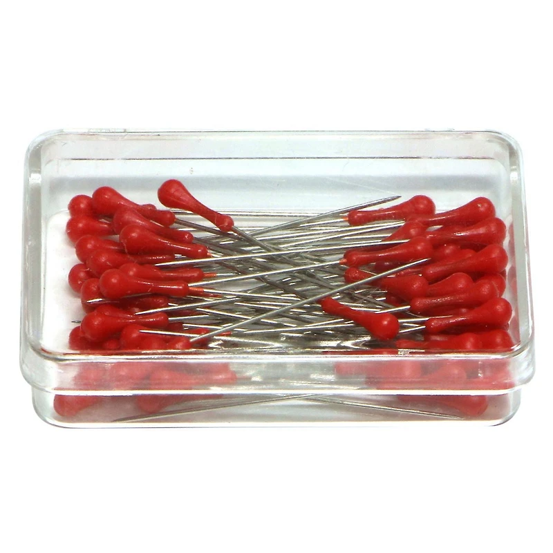 Épingles à maintien facile UNIQUE CREATIV — Tête sphérique rouge, 38 mm × 0,6 mm, 60 pièces 38 mm (1½")