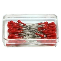 Épingles à maintien facile UNIQUE CREATIV — Tête sphérique rouge, 38 mm × 0,6 mm, 60 pièces 38 mm (1½")