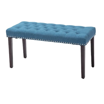 Cabara Capitonné Banc Tissu (Bleu)