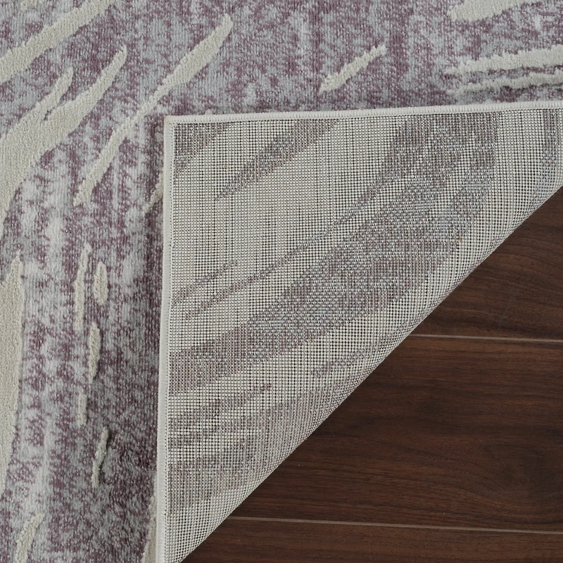 Rug Branch Nomad Abstract Indoor Area Rug, Purple Beige, Coastal - Living Room, Bedroom, Dining Room, and Kitchen