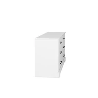 Prepac Rustic Ridge White 6-Drawer Dresser, 18.25"D x 53.25"W x 28.5"H