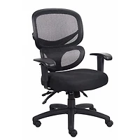 Chaise de bureau réglable Nicer Furniture à coussin de siège en tissu avec casque