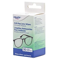 Lingettes pour lentilles antibuée Equate 30 lingettes (152 mm x 127 mm chacune)