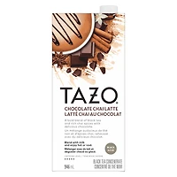 Tazo Chocolate Chai Latte, A bold blend of black tea and rich chai spices with delicious chocolate.