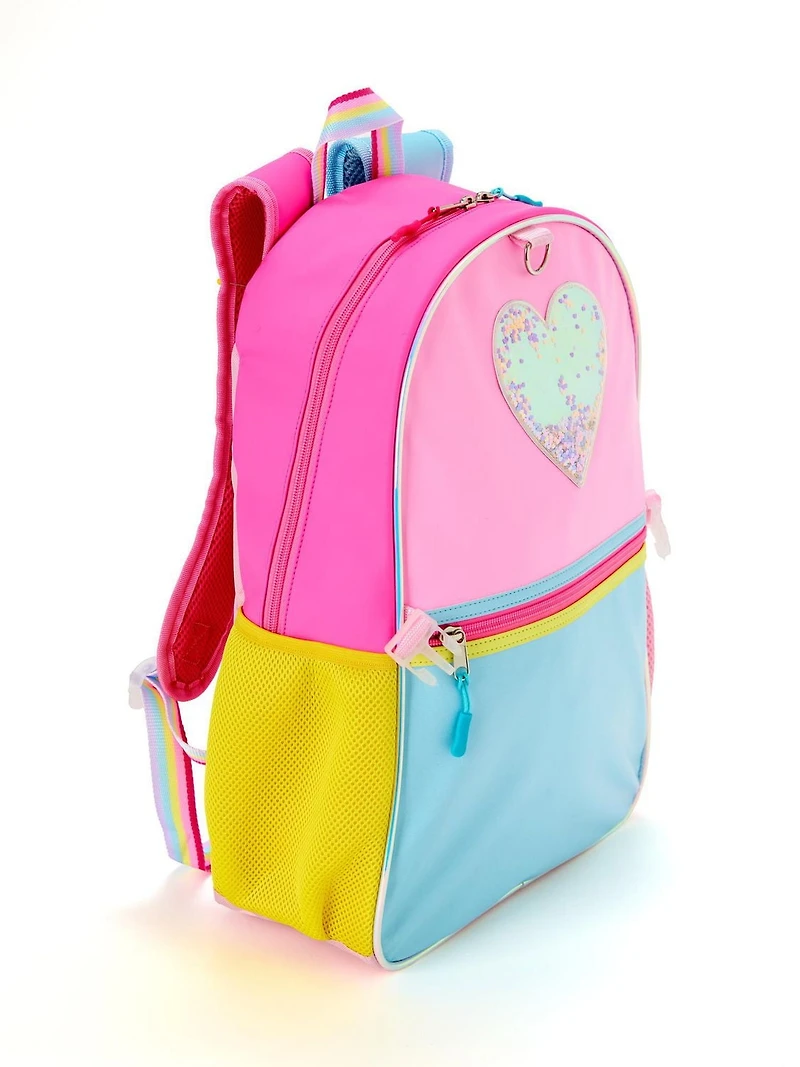 ENSEMBLE DE SAC À DOS MATELASSÉ COEUR 3 PIÈCES