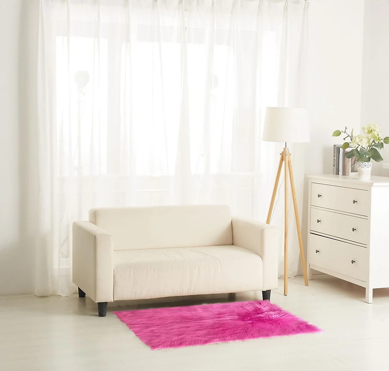 Home Décor Inc. Mainstays Kids Faux Fur Rug – Soft, Vibrant Accent Rug for Bedrooms & Playrooms, 30" x 45"