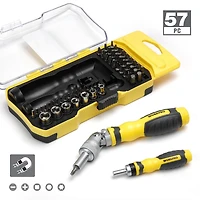 WorkPro Flex Bit Driver - 57 Piece, Cr-V steel for durability