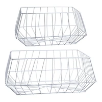 Truu Design, Trapezoid Wire Storage Basket, Set of 2