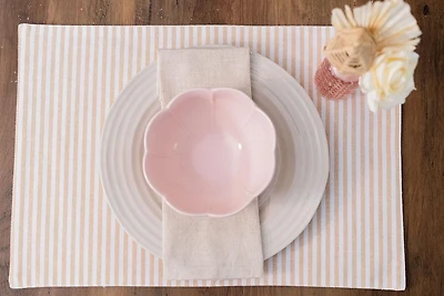 Elevate Your Dining Experience with Fabstyles Bistro Stripe Placemats - Set of 4