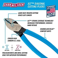 CHANNELLOCK 8" HL Diag Pince coupante