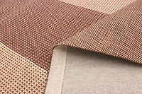 ECARPETGALLERY 4'6" x 6'6" Contemporary Collage Handmade Area Rug for Living Room, Dining Room and Bedroom in Brown