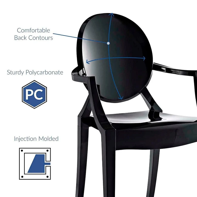 Heavenly Collection Plastic Arm Chair for Dining Area