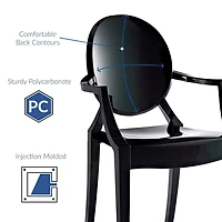 Heavenly Collection Plastic Arm Chair for Dining Area