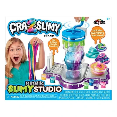 Cra-Z-Art Cra-Z-Slimy Multicolor Metallic Slime Studio, Slime Making Kit for Kids, Ages 6 and up, Ages 6 and up