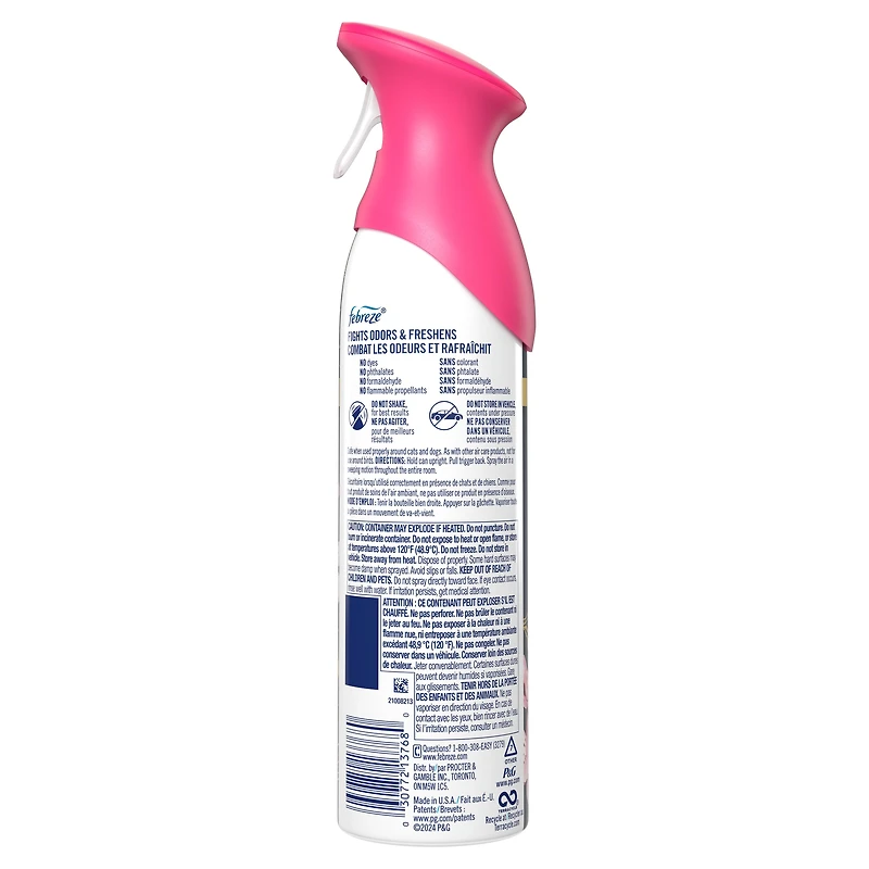 Assainisseur d’air en vaporisateur Febreze, assainisseur d’air pour la maison, parfum Fleur de cerisier