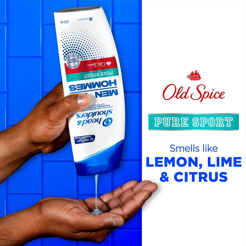 Head & Shoulders Old Spice Pure Sport 2-in-1 Anti-Dandruff Shampoo + Conditioner for Men